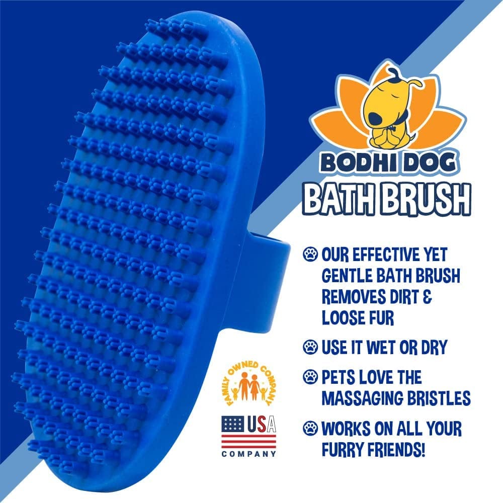 Bodhi Dog Shampoo Brush | Pet Shower & Bath Supplies for Cats & Dogs | Dog Bath Brush for Dog Grooming | Long & Short Hair Dog Scrubber for Bath | Professional Quality Dog Wash Brush
