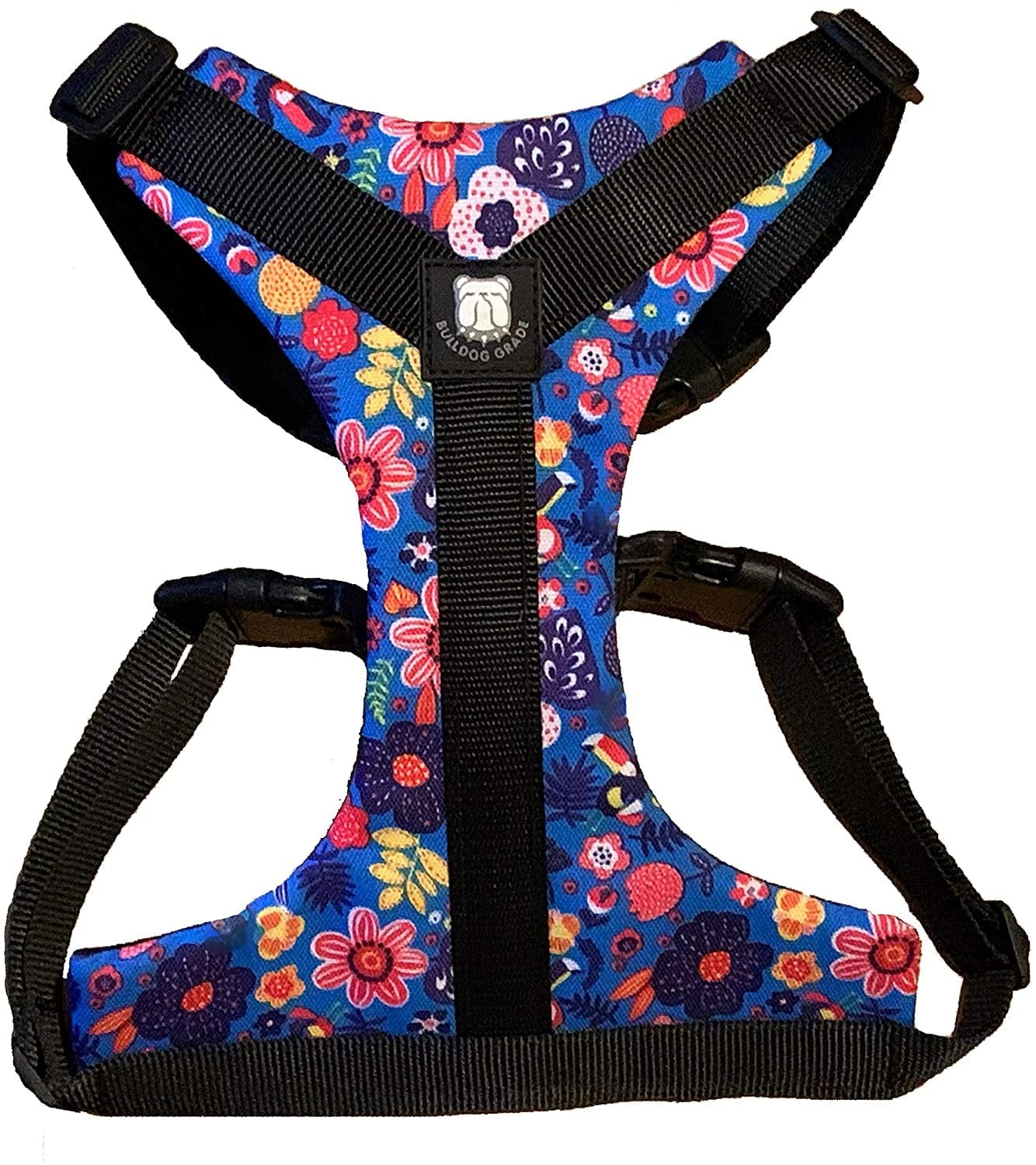 Bulldog Grade No Pull Dog Harness - Custom Fit, Reflective Vest Harnesses with Handle Designed for English Bulldogs, French Bulldogs, and American Bulldogs (Small, Canine Khaki Camo) Animals & Pet Supplies > Pet Supplies > Dog Supplies > Dog Apparel Bulldog Grade Frisky Flowers Small 