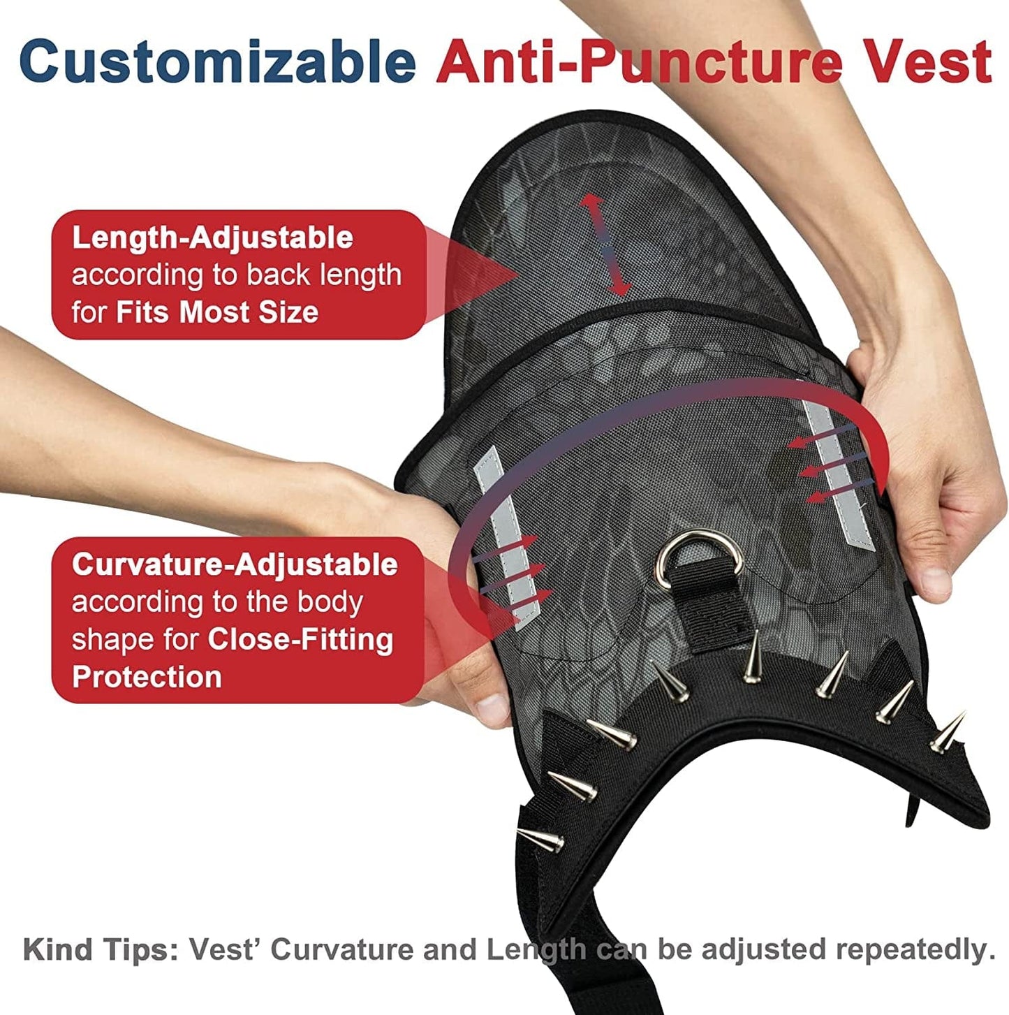 BUVUB Puncture Resistant Dog Vest, Dog Protection Harness Vest with Spiked Rivet Made of Shape-Adjustable Bendable Stainless Steel Plate Fend off Eagle,Bird of Prey,Coyote,Hawks,Owls (Small) Animals & Pet Supplies > Pet Supplies > Dog Supplies > Dog Apparel BUVUB   