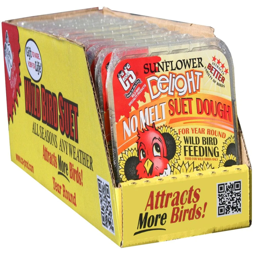 C&S Sunflower Delight Suet, 11.75 Oz, Wild Bird Food, 12 Pack Animals & Pet Supplies > Pet Supplies > Bird Supplies > Bird Food C&S Products Company   