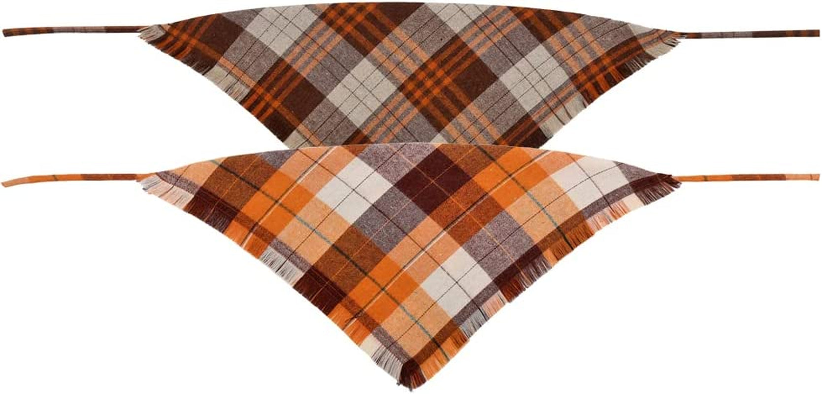 Fall Dog Bandana Autumn Thanksgiving Plaid Reversible Triangle Bibs Scarf Accessories for Dogs Pets Animals & Pet Supplies > Pet Supplies > Dog Supplies > Dog Apparel KZHAREEN   