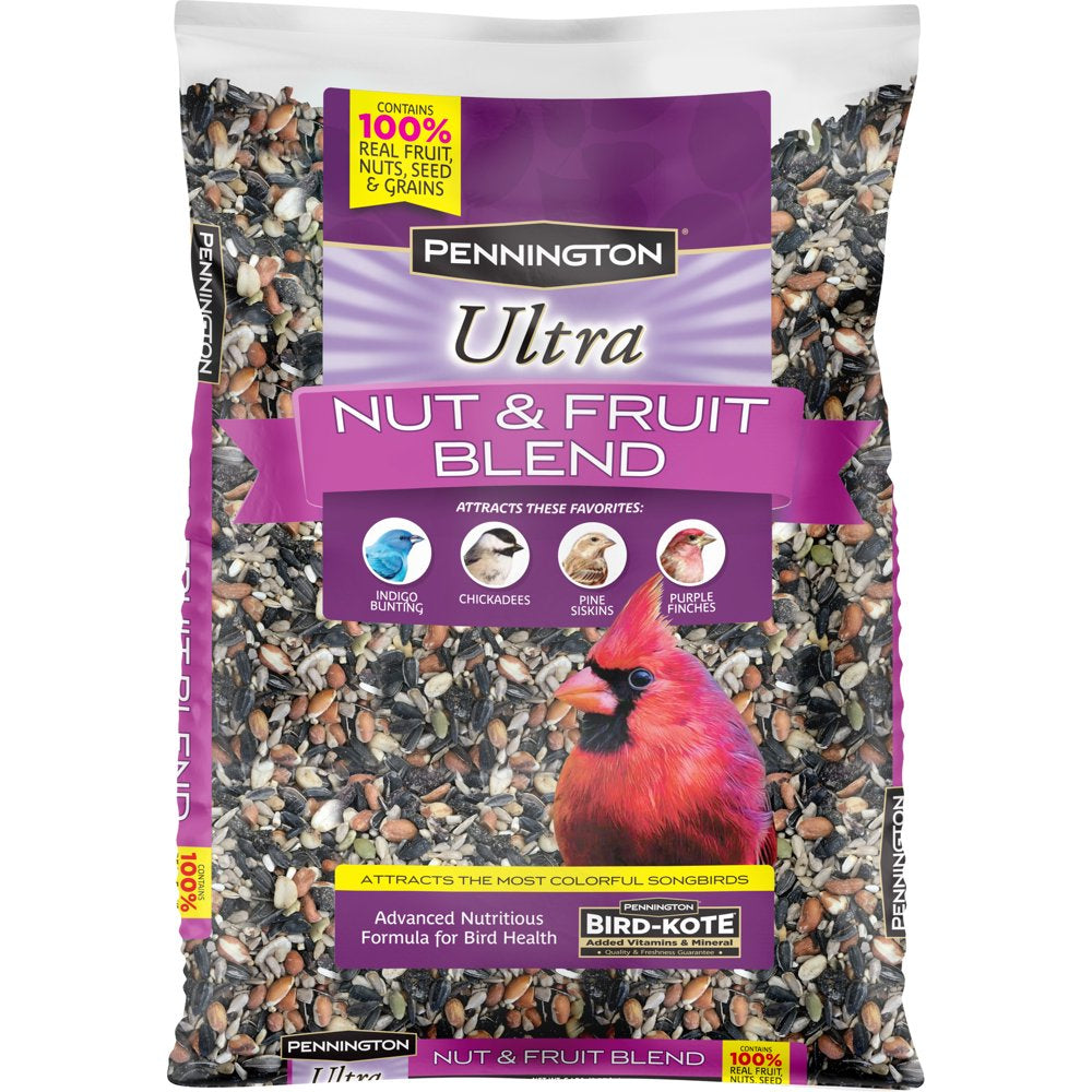 Pennington Ultra Fruit & Nut Blend, Wild Bird Seed and Feed, 12 Lb. Animals & Pet Supplies > Pet Supplies > Bird Supplies > Bird Food CENTRAL GARDEN & PET COMPANY 5 lbs  