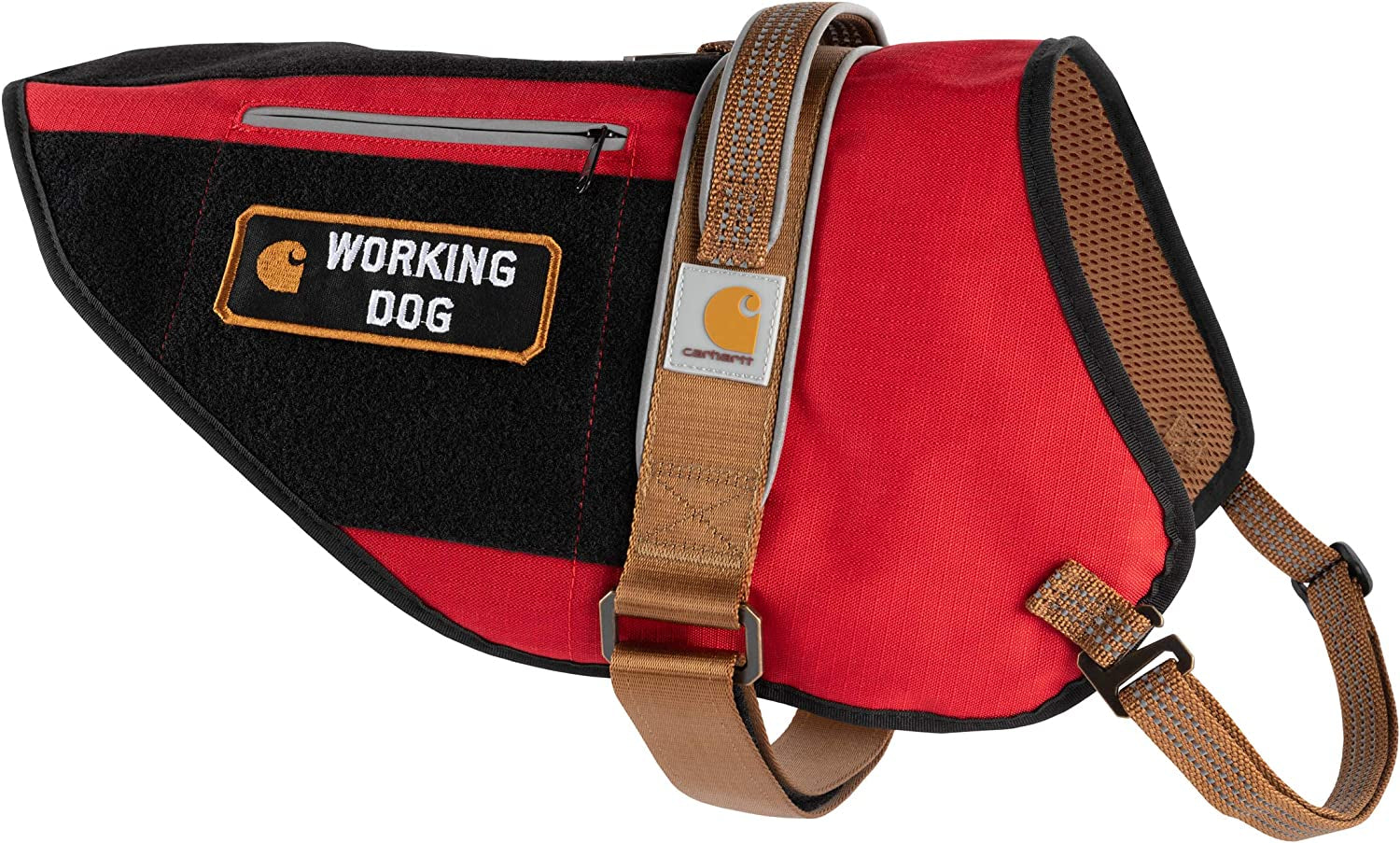 Carhartt Pet Vests, Nylon Ripstop Service Dog Harness, S, High Risk Red/Carhartt Brown , Small Animals & Pet Supplies > Pet Supplies > Dog Supplies > Dog Apparel Signature Products Group (SPG) X-Large  