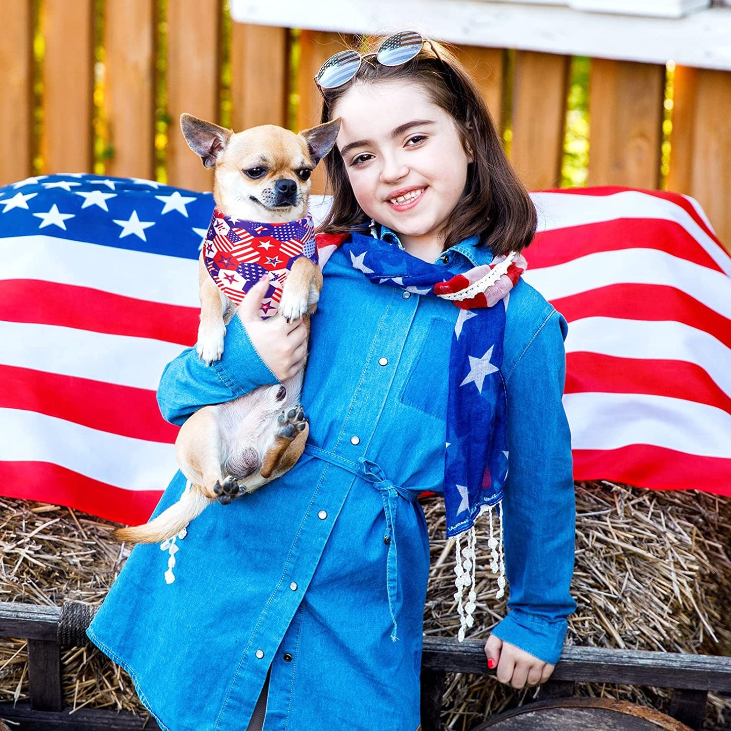 14 Pieces American Flag Dog Bandanas USA Flag 4Th of July Dog Bandana Patriotic Dog Bandana Independence Day Bibs Triangle Dog Scarf Kerchief Set for Medium Large Dogs Cats Pets (Flag Pattern) Animals & Pet Supplies > Pet Supplies > Dog Supplies > Dog Apparel Weewooday   