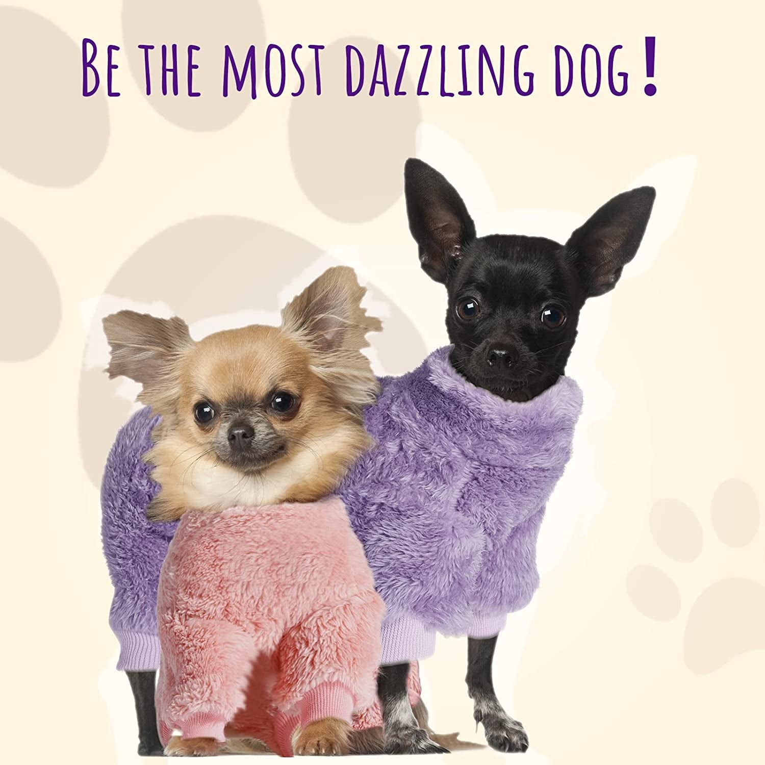 3 Pieces Dog Pajamas for Small Dogs Puppy Clothes Winter Coats for Dogs Elastic Pajamas for Dogs Fluffy Dog Jumpsuit High Collar Dog Fleece Sweater 4 Legs Dog Bodysuit for Small Dogs (M) Animals & Pet Supplies > Pet Supplies > Dog Supplies > Dog Apparel Reginary   