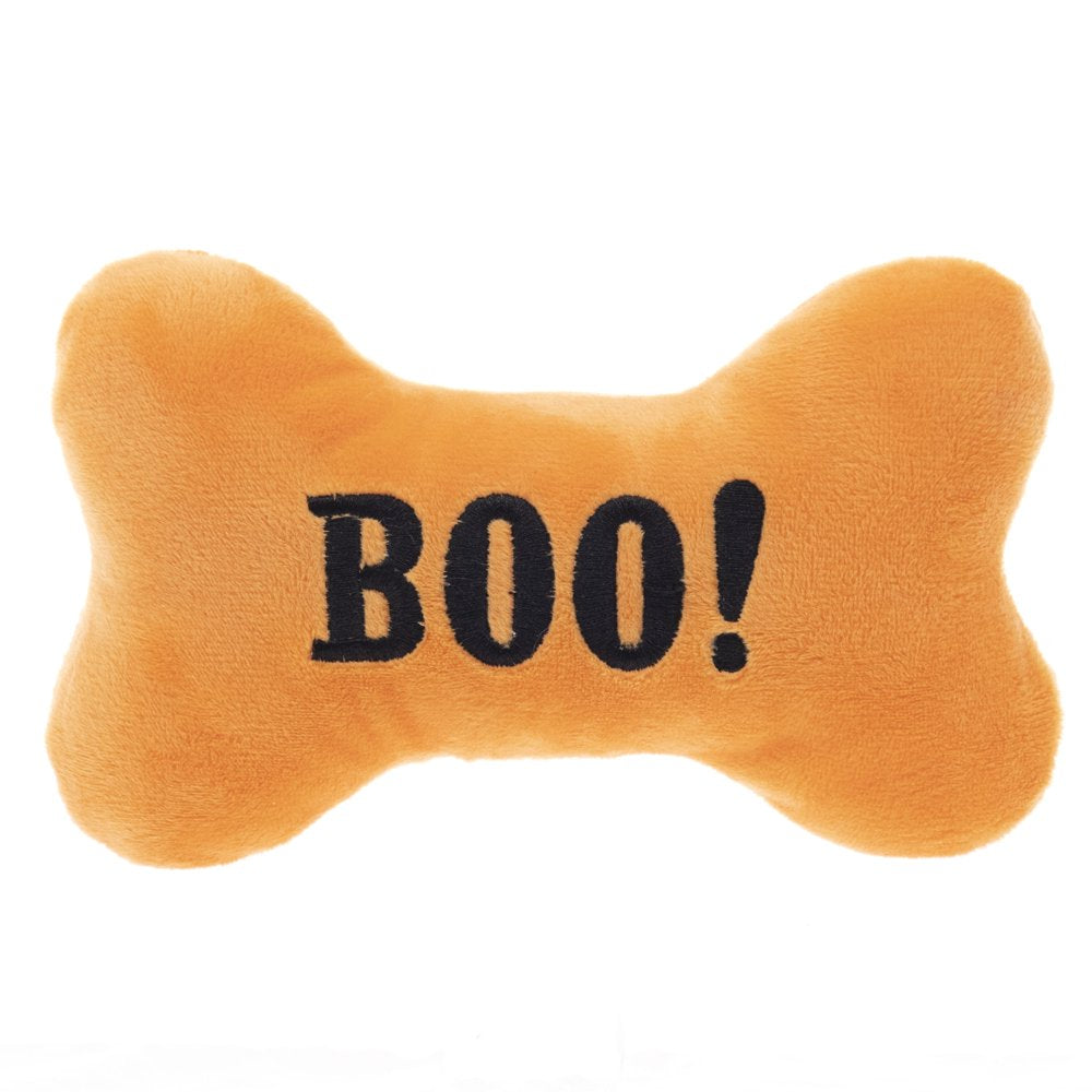 Vibrant Life Halloween Dog Toy, 6-Inch Squeaky Candy Corn Plush Animals & Pet Supplies > Pet Supplies > Dog Supplies > Dog Toys Dan Dee International Boo Bone  