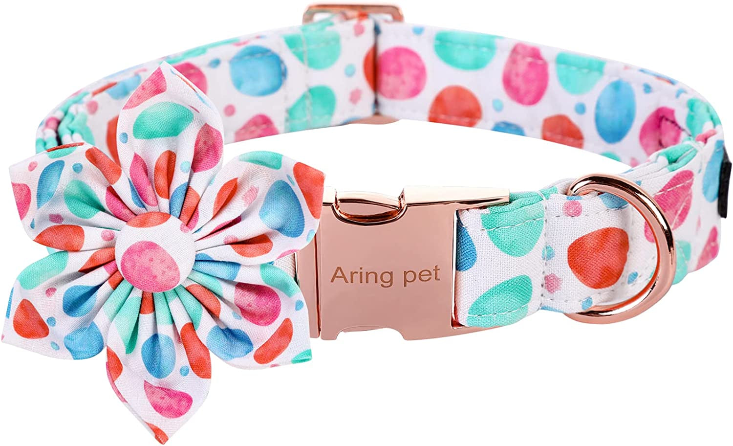 ARING PET Bowtie Dog Collar, Adorable Green Grid Dog Collars with Detachable Bow, Adjustable Collar Gifts for Small Medium Large and Girl Boy Dogs Animals & Pet Supplies > Pet Supplies > Dog Supplies > Dog Apparel ARING PET B:Easter eggs S (Pack of 1) 