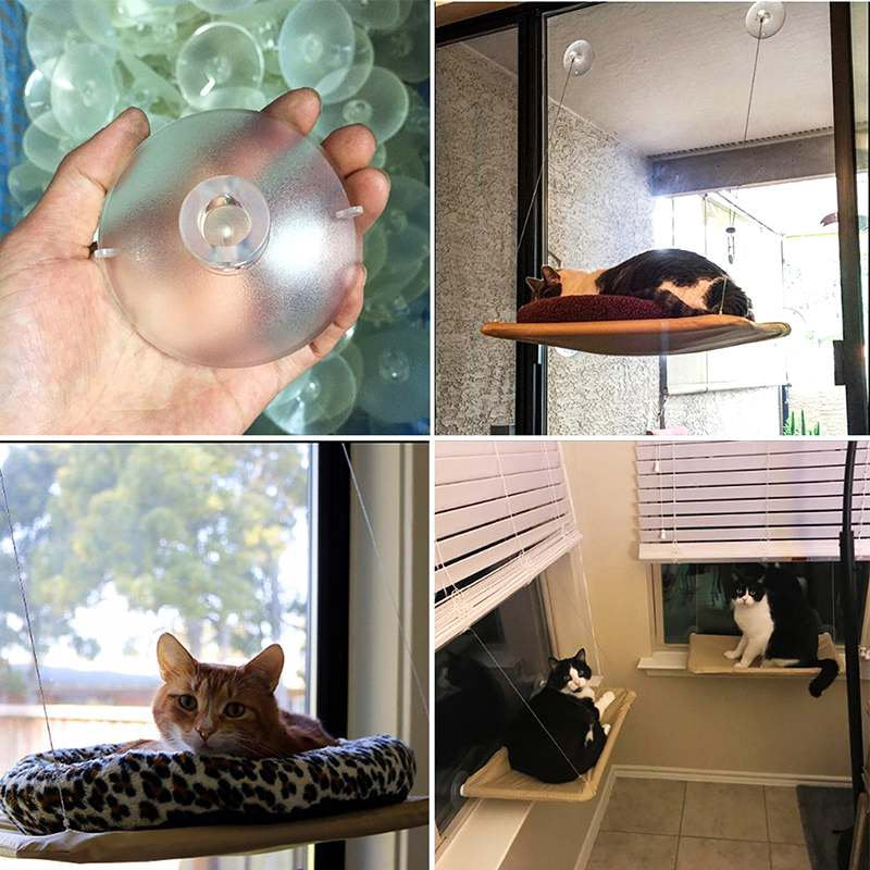 SUPERHOMUSE Pet Cat Sucker Hammock Pet Nest Sunny Seat Window Mounted Cat Bed Animals & Pet Supplies > Pet Supplies > Cat Supplies > Cat Beds SUPERHOMUSE   