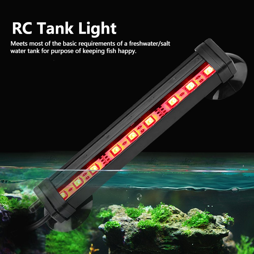 Tebru Aquarium Light Kit, RC Tank Light,Fish Tank Bubble Light Underwater Led Light with Remote Control Aquarium Light Kit Animals & Pet Supplies > Pet Supplies > Fish Supplies > Aquarium Lighting Tebru 16cm, EU Plug  