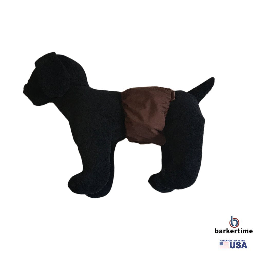 Barkertime Chocolate Brown Washable Dog Belly Band Male Wrap - Made in USA Animals & Pet Supplies > Pet Supplies > Dog Supplies > Dog Diaper Pads & Liners Barkertime   