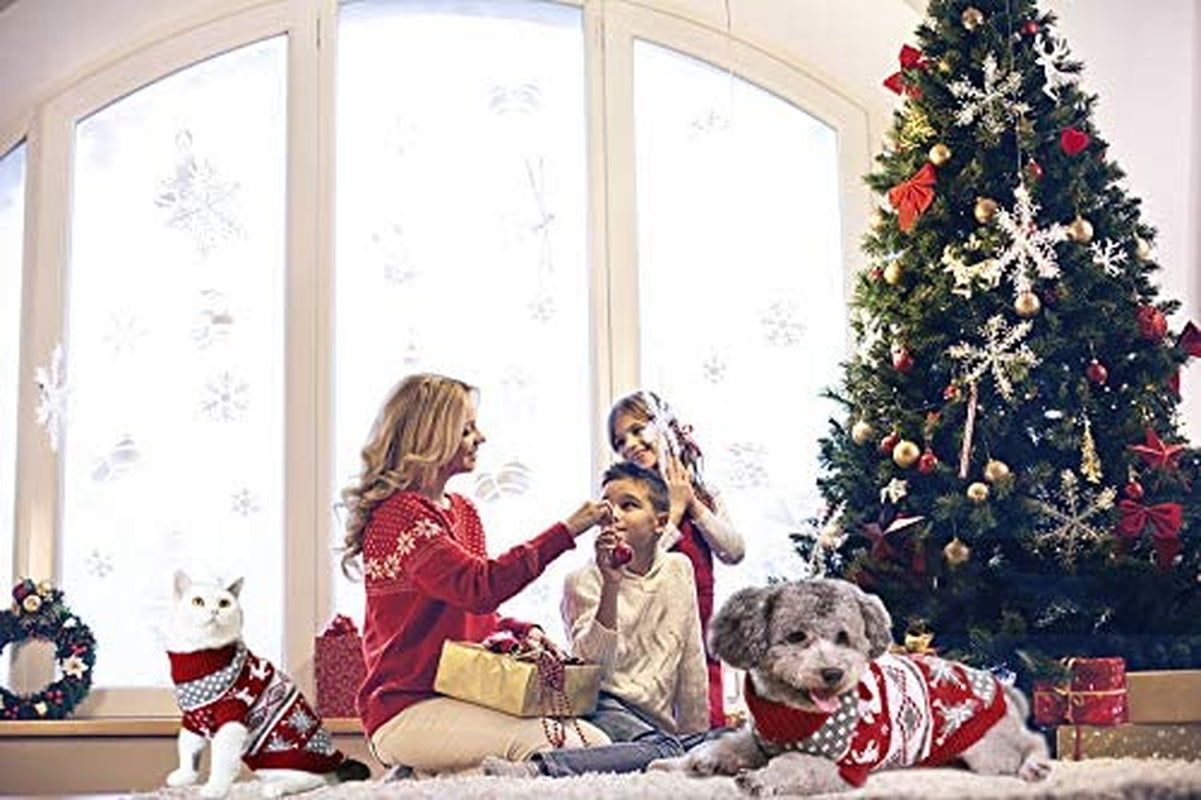 Vehomy Dog Christmas Sweaters Pet Winter Knitwear Xmas Clothes Classic Warm Coats Reindeer Snowflake Argyle Sweater for Kitty Puppy Cat-L Animals & Pet Supplies > Pet Supplies > Dog Supplies > Dog Apparel Vehomy   