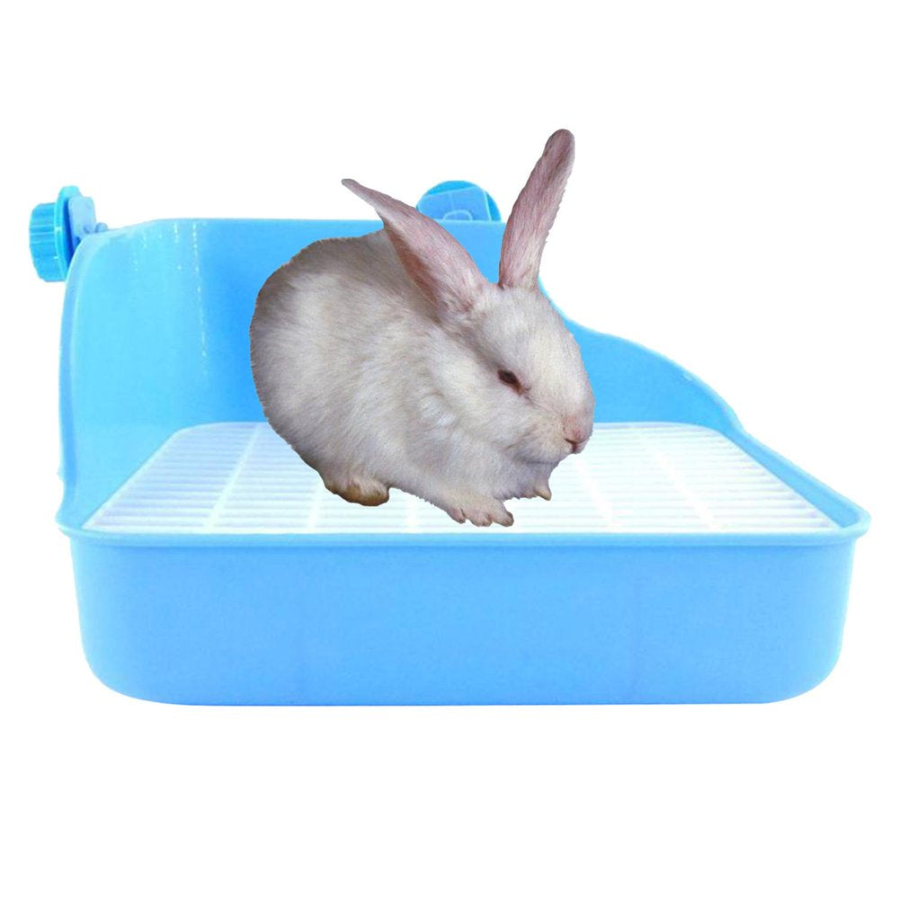 Pet Rabbit Corner Litter Box Cage Potty Trainer Rectangular Pet Pan Cleaning Guinea Pigs Hamster