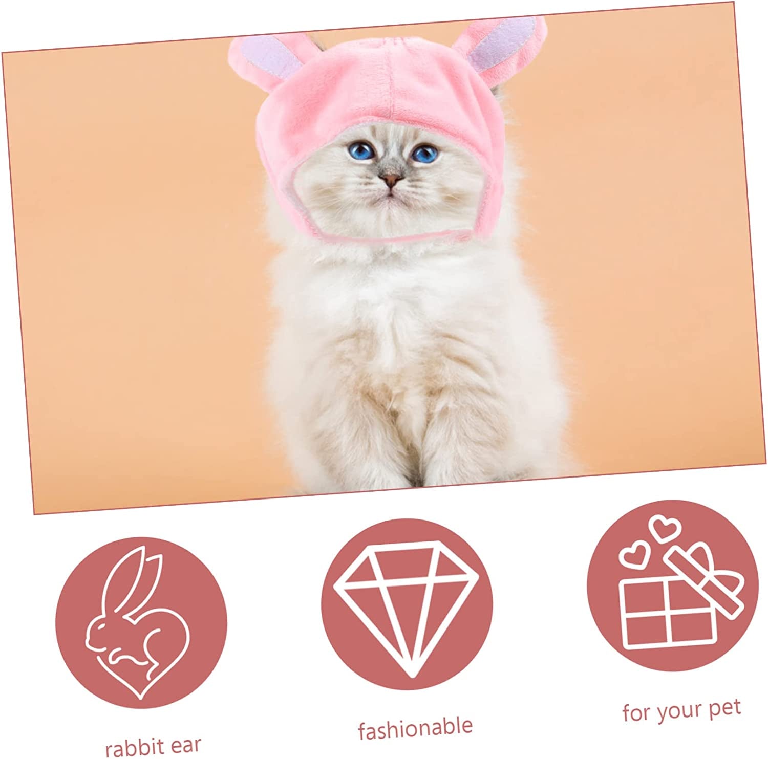 Balacoo 4Pcs Dog Costume Hat Cosplay in Dogs - for Accessories Year Party Cats Warm Pink Favor Bunny Kitten Accessory Dress Easter Rabbit up New Headwear Ears Puppy Headgear Small and Xs Animals & Pet Supplies > Pet Supplies > Dog Supplies > Dog Apparel Balacoo   