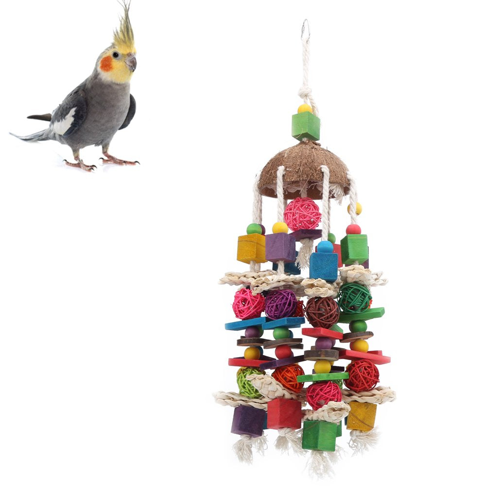 Bird Chewing Toy, Bird Swing Chewing Toy Parrots Hanging Toy Nibbled Skewers Biting Toy for Attract Pets' Attention for Parrots to Climb and Explore Animals & Pet Supplies > Pet Supplies > Bird Supplies > Bird Toys Gupbes   