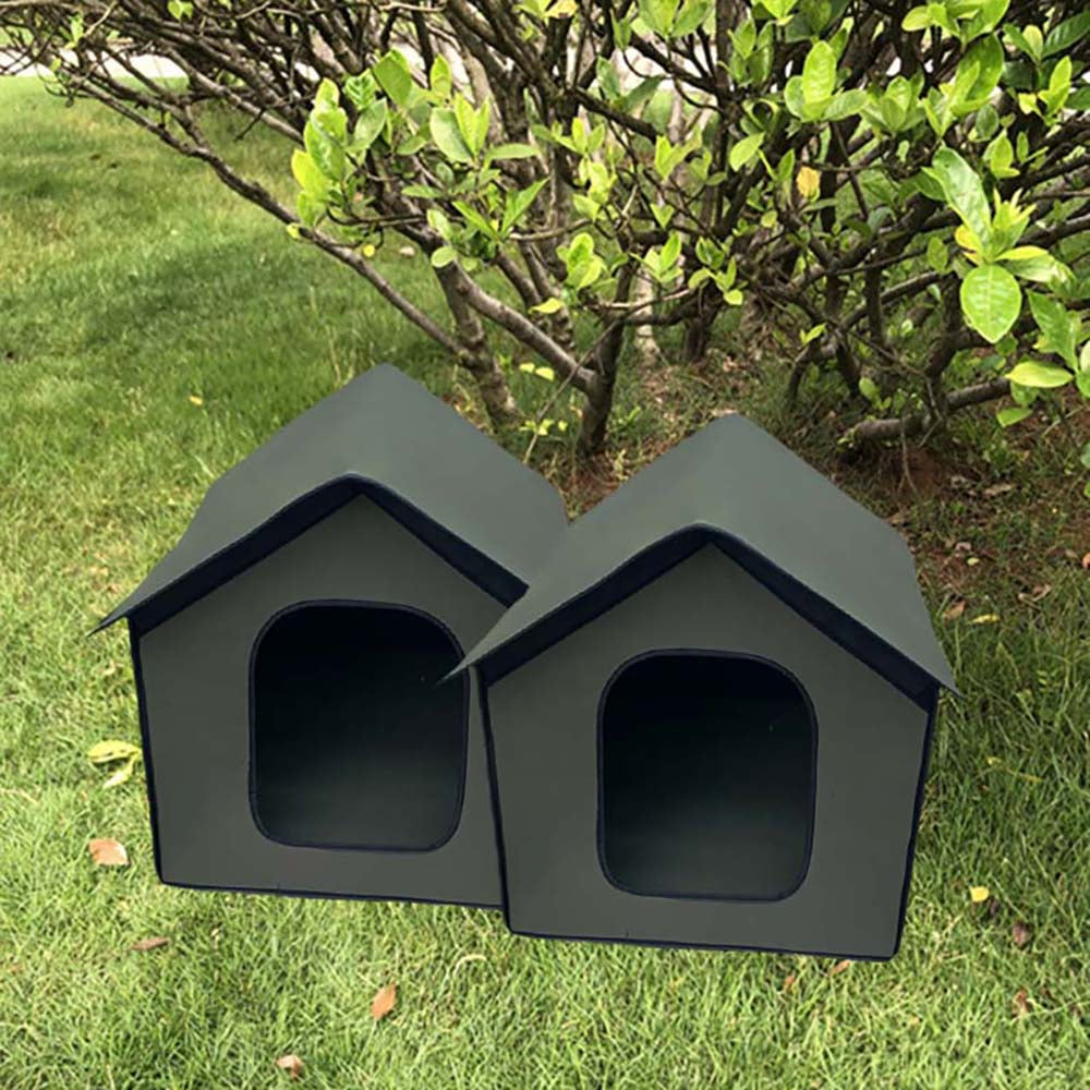 Waterproof Pet House Outdoor Dog Cat House Composite EVA Rainproof Outdoor Pet Ten Pet Supplies Green 38*35*38Cm/15*14*15In
