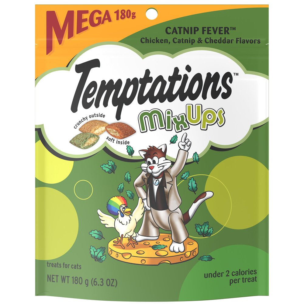 TEMPTATIONS MIXUPS Crunchy and Soft Cat Treats Catnip Fever Flavor, 16 Oz. Tub Animals & Pet Supplies > Pet Supplies > Cat Supplies > Cat Treats Mars Petcare 6.3 oz  