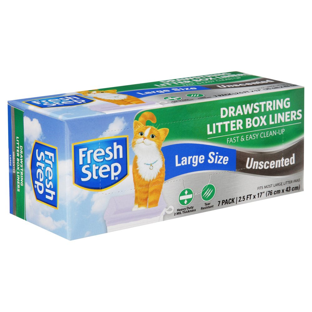 Fresh Step Drawstring Cat Litter Box Liners Unscented, Large Animals & Pet Supplies > Pet Supplies > Cat Supplies > Cat Litter Box Liners Fetch for Pets   