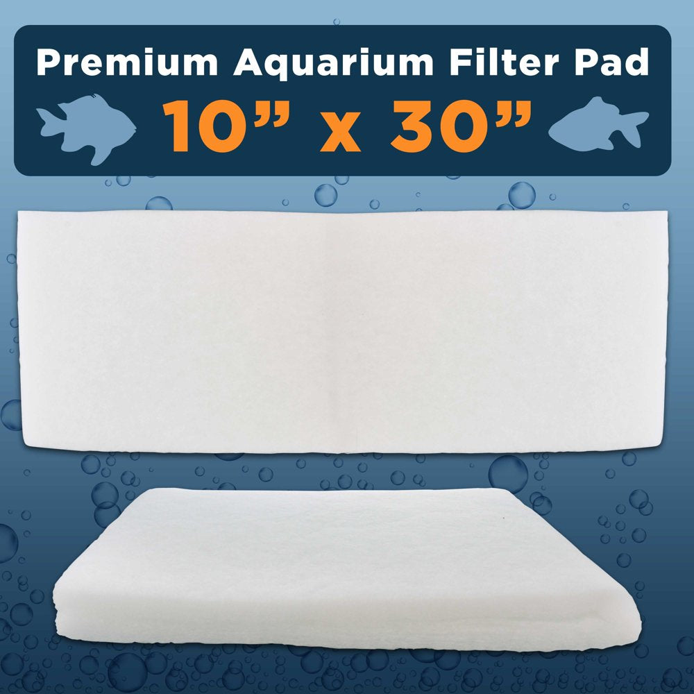 Master Pet Supply Premium Aquarium Filter Pad, Cut to Fit 10" by 30", Micron Filtration Media for Freshwater, Saltwater Aquariums, Fish Tanks, Koi Ponds, Terrariums, Reefs - Clean Crystal Clear Water