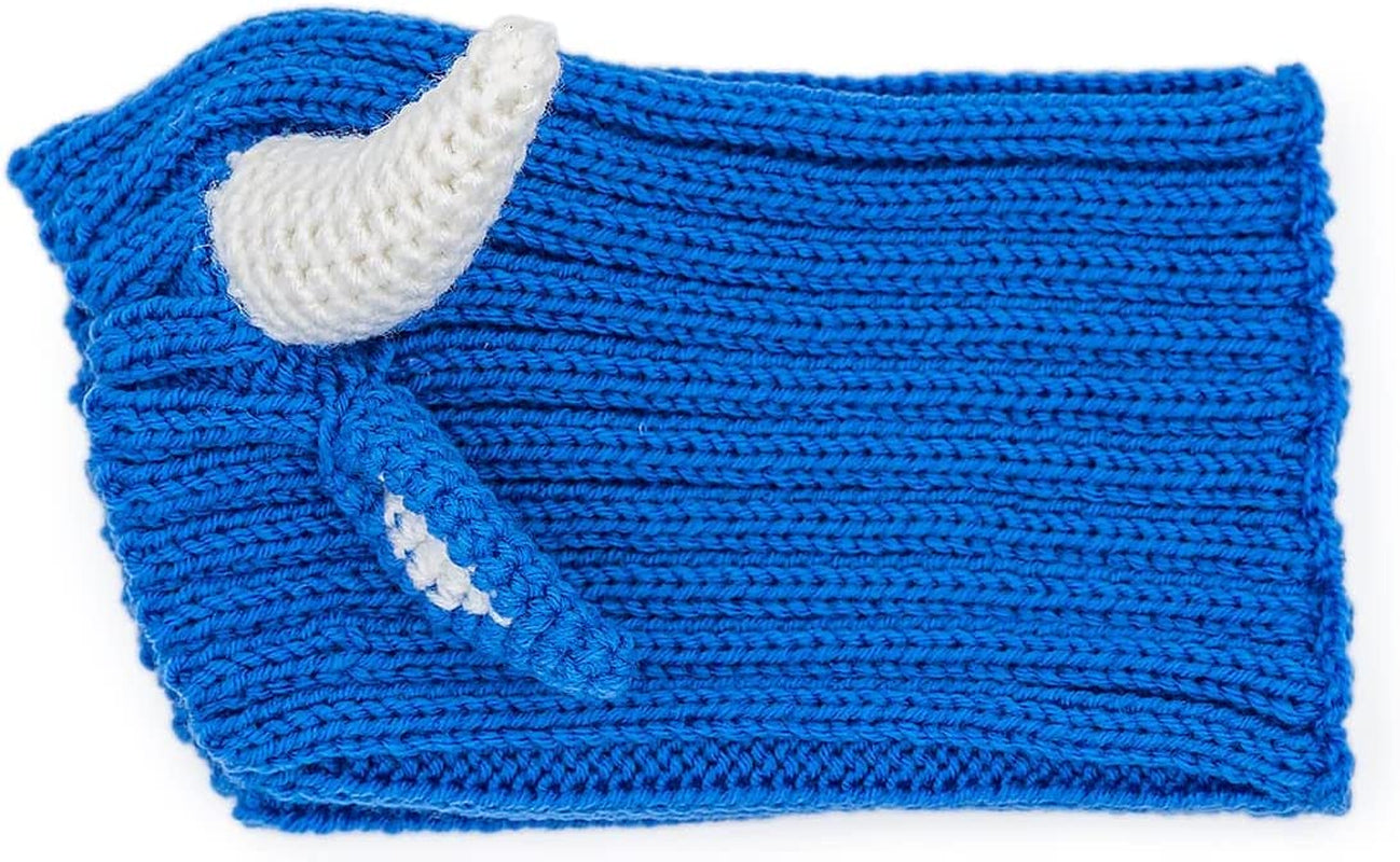 Zoo Snoods Baby Blue Ox Dog Costume, Large - Warm No Flap Ear Wrap Hood for Pets, Dog Outfit for Winters, Halloween, Christmas & New Year, Handmade Soft Yarn Ear Covers Animals & Pet Supplies > Pet Supplies > Dog Supplies > Dog Apparel Zoo Snoods   