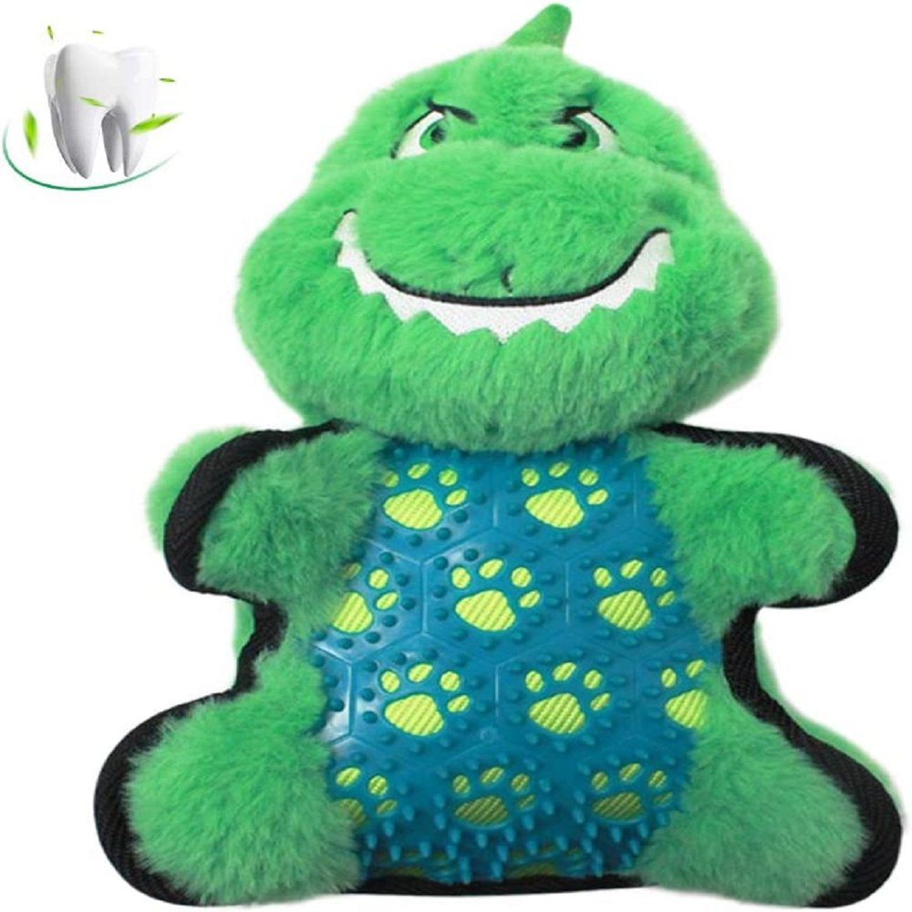 Metaku Durable Chew Toy for Dog - Dogs Puppy Teething Interactive Play Toy （Dinosaur Shape）