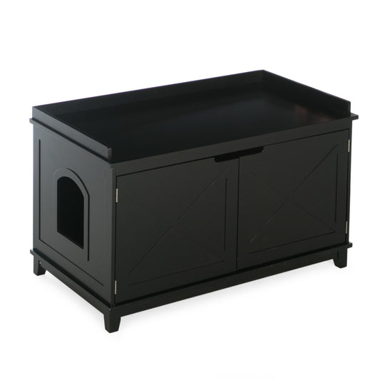 Boomer & George Hampton Cat Washroom Box - Black Animals & Pet Supplies > Pet Supplies > Cat Supplies > Cat Furniture Merry Products Black  