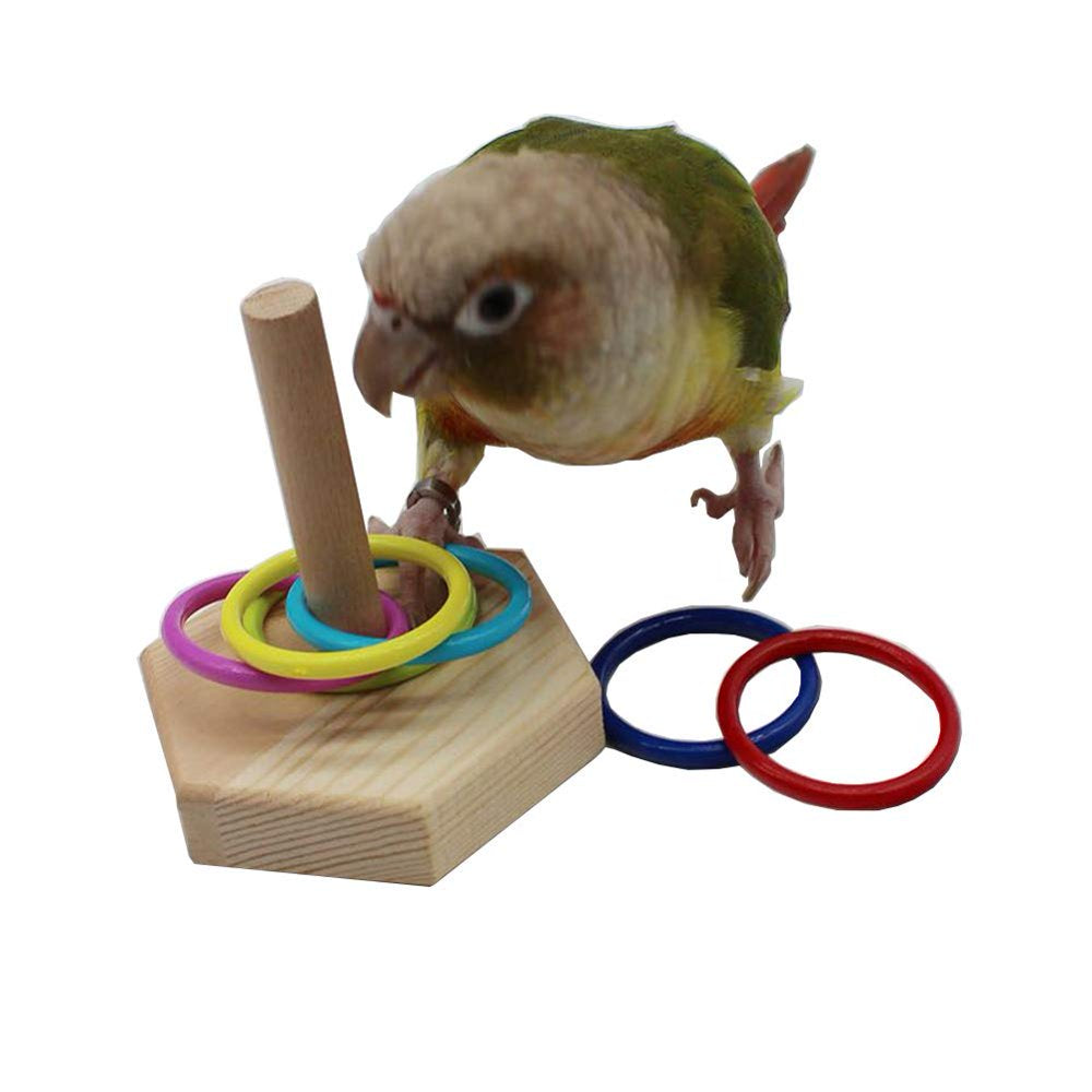 QBLEEV Bird Toys, Bird Trick Tabletop Toys, Training Basketball Stacking Color Ring Toys Sets, Parrot Chew Ball Foraing Toys, Education Play Gym Playground Activity Cage Foot Toys Animals & Pet Supplies > Pet Supplies > Bird Supplies > Bird Gyms & Playstands QBLEEV   