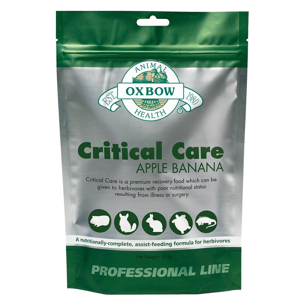 OXBOW Herbivore Critical Care Apple Banana Animal Supplement Feed Formula 454G