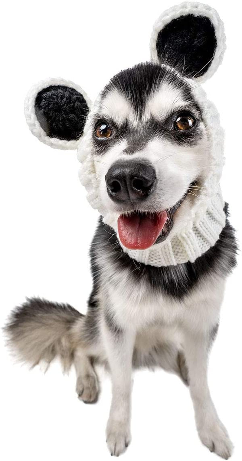 Zoo Snoods Panda Costume for Dogs, Large - Warm No Flap Ear Wrap Hood for Pets, Kungfu Panda Dog Outfit for Winters, Halloween, Christmas & New Year, Soft Yarn Ear Covers Animals & Pet Supplies > Pet Supplies > Dog Supplies > Dog Apparel Zoo Snoods 1 Medium 