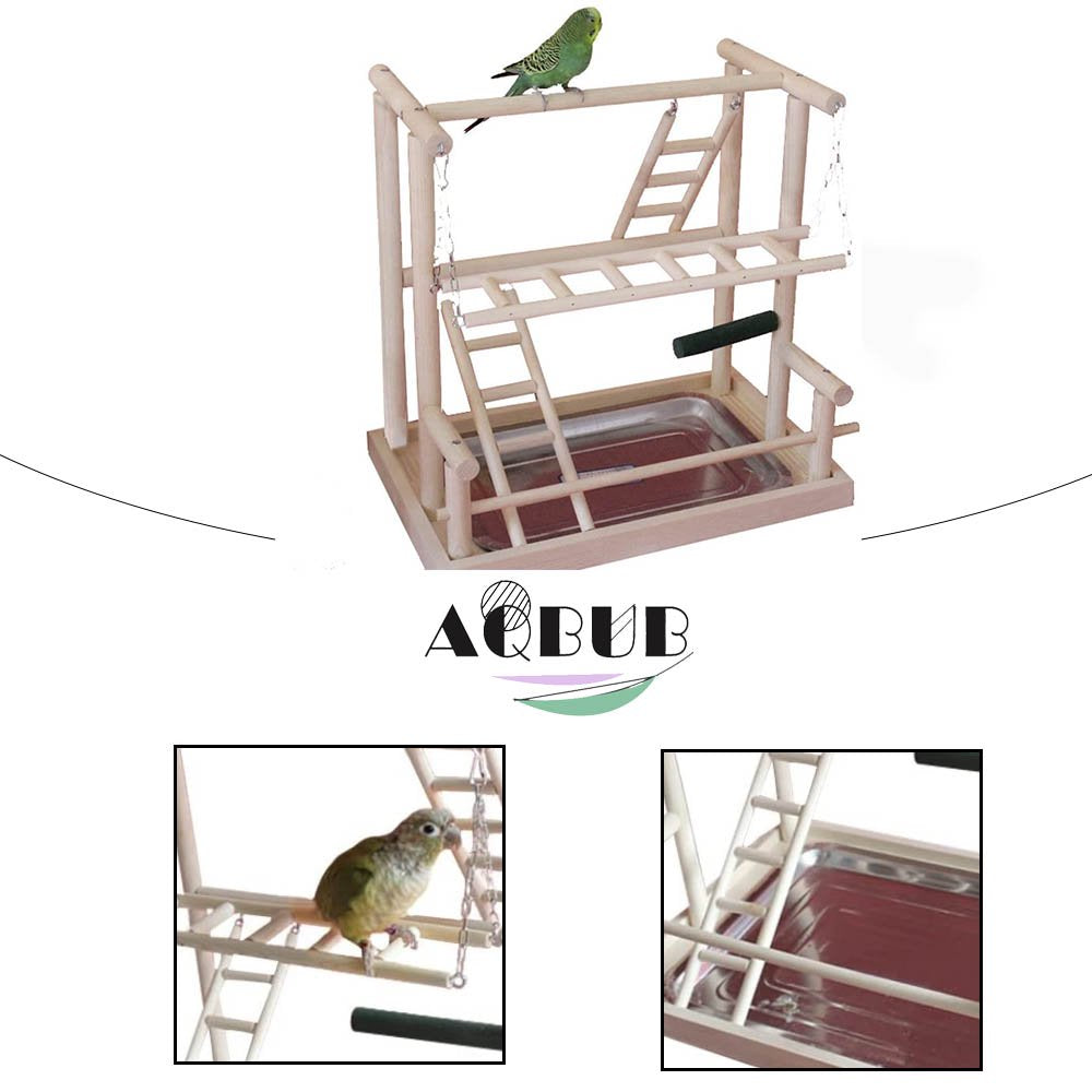 Bird Nest Bird Perch Play Frame Gym Parrot Playground Play Pen Play Frame Qiuqian Bridge Tray Wood Climbing Ladder Zimu Conure Parrot Parrot Animals & Pet Supplies > Pet Supplies > Bird Supplies > Bird Gyms & Playstands KOL PET   