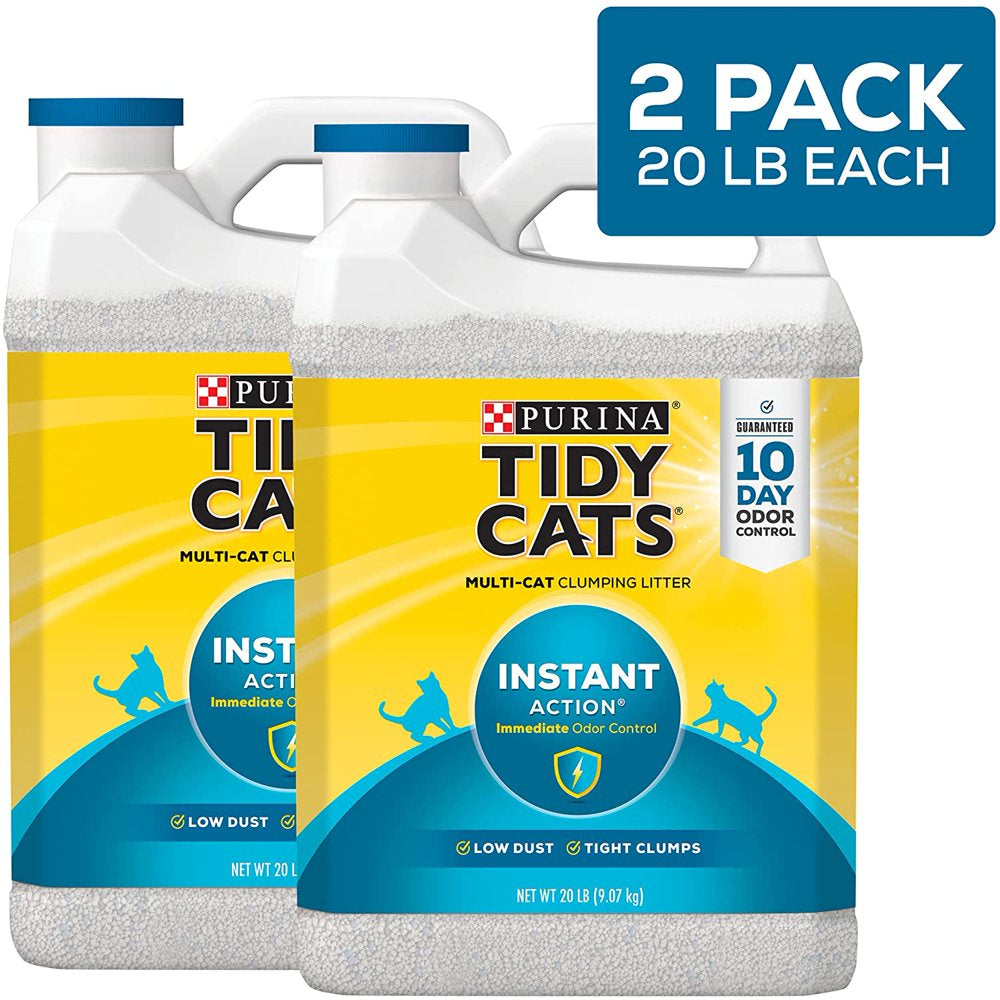 Purina Tidy Cats Clumping Cat Litter; Instant Action Multi Cat Litter - (2) 20 Lb. Jugs Animals & Pet Supplies > Pet Supplies > Cat Supplies > Cat Litter Tidy Cats   