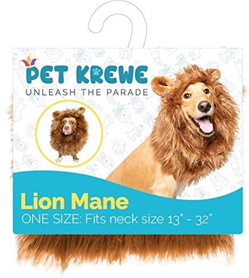 Pet Krewe Dog Lion Mane Halloween Costume Lion Mane for Large and Small Dogs – Ideal for Halloween, Dog Birthday, Dog Cosplay, Dog Outfits, Pet Clothes Animals & Pet Supplies > Pet Supplies > Dog Supplies > Dog Apparel Pet Krewe   