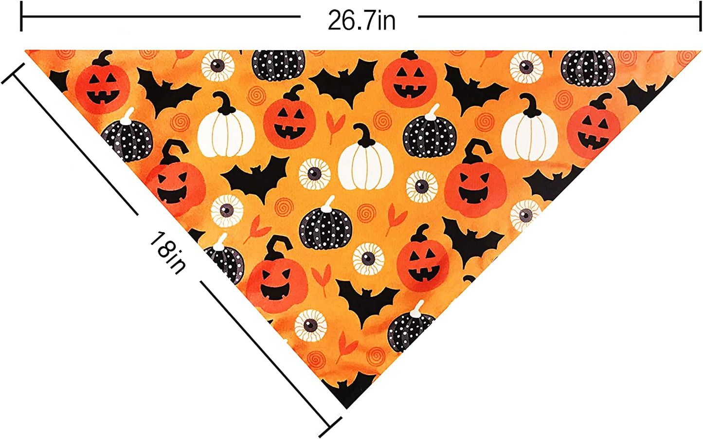 2 Pack Halloween Dog Bandana, Holiday Cat Pumpkin Candy Corn Bandana Bibs Scarf Accessories for Small Mediun Large Dogs and Cats Pets Puppies (Large) Animals & Pet Supplies > Pet Supplies > Dog Supplies > Dog Apparel Pohshido   