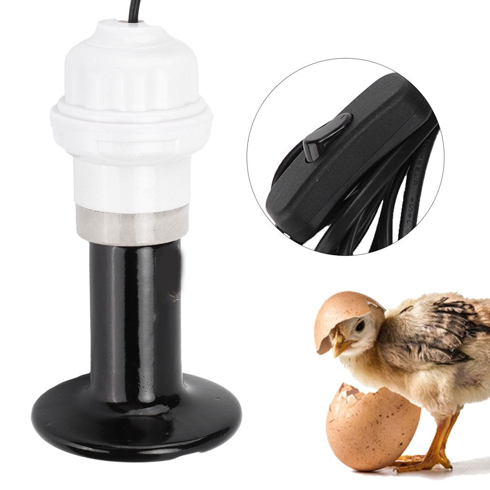 Reptile Heat Lamp, Ceramic Heat Emitter 100W Ceramic Heat Lamp for Pets Reptiles Habitats Amphibians for Brooder Coop Lizard, Lambs, Snake US Plug 100-120V Animals & Pet Supplies > Pet Supplies > Small Animal Supplies > Small Animal Habitat Accessories Higoodz   