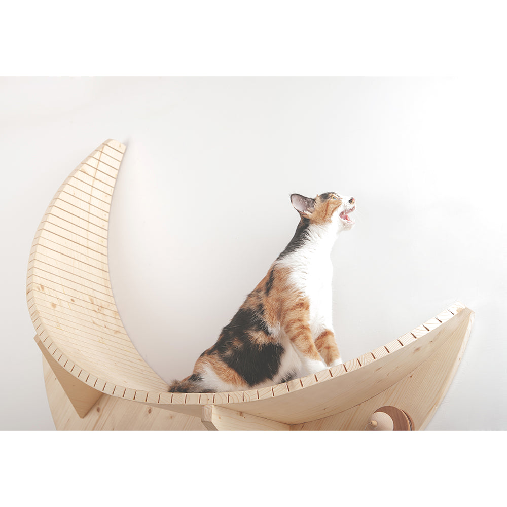 Luna Crescent Moon Shape Wall Mounted Cat Bed Animals & Pet Supplies > Pet Supplies > Cat Supplies > Cat Beds Myzoo   