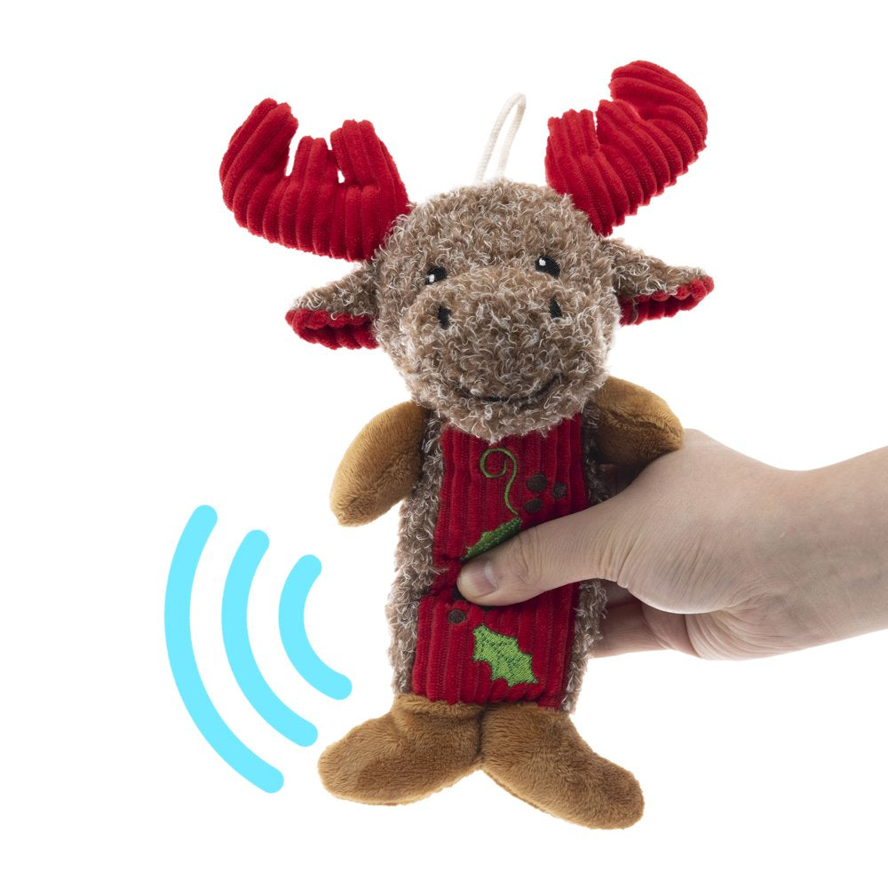 Vibrant Life Holiday 9.25-Inch Stuffed Plush Christmas Moose Stick Dog Toy Animals & Pet Supplies > Pet Supplies > Dog Supplies > Dog Toys Dan Dee International   