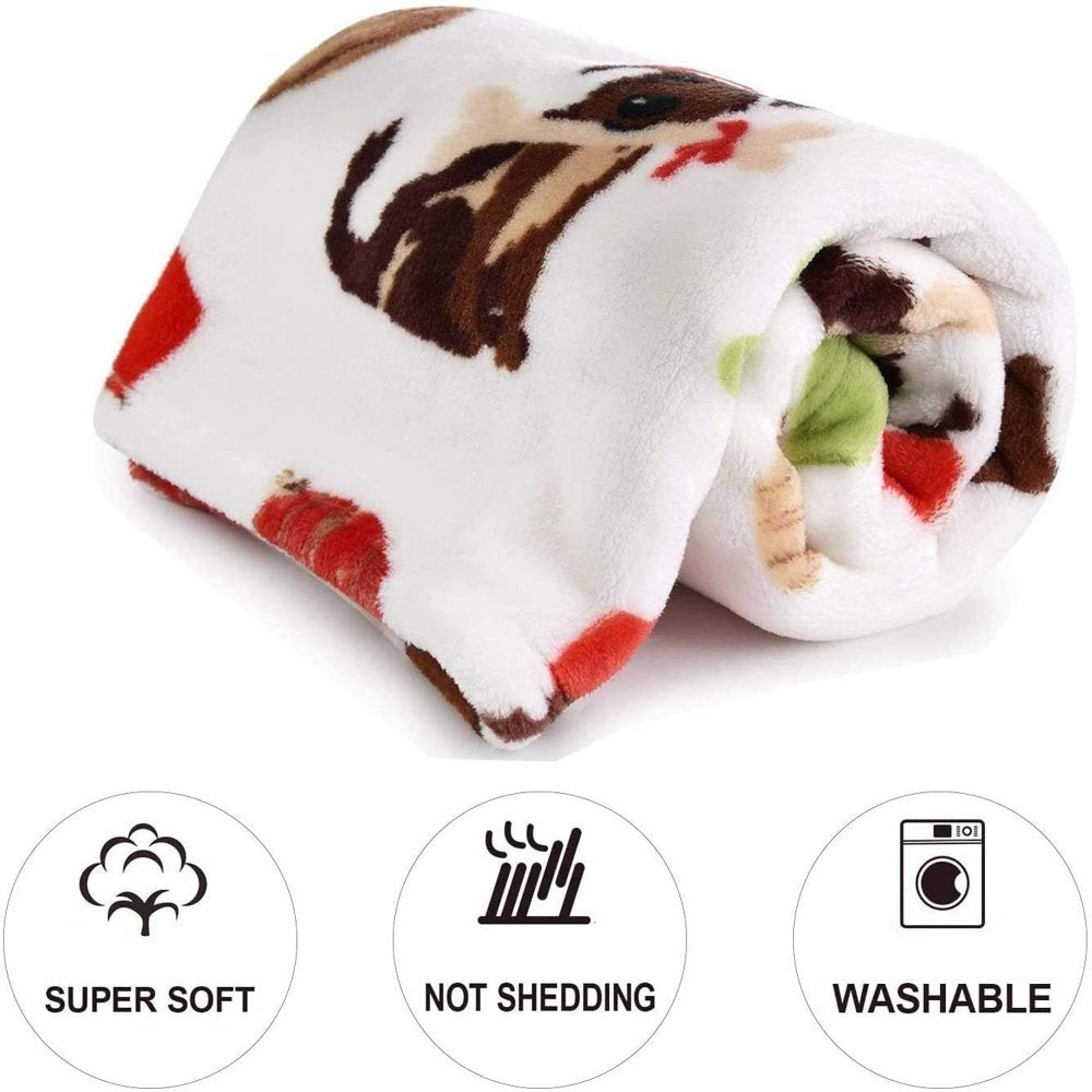 LUXMO Puppy Blanket for Pet Cushion Small Dog Cat Bed Soft Warm Sleep Mat, Pet Dog Cat Puppy Kitten Soft Blanket Doggy Warm Bed Mat Paw Print Animals & Pet Supplies > Pet Supplies > Cat Supplies > Cat Beds LUXMO PREMIUM   