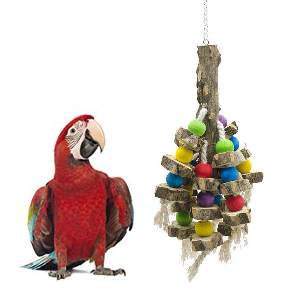 Bite Bird Cage Toy for Macaws Cockatoo Large Parrot Teether Toy Bird Parrot Blocks Ripped Toy Animals & Pet Supplies > Pet Supplies > Bird Supplies > Bird Toys Pangheng   