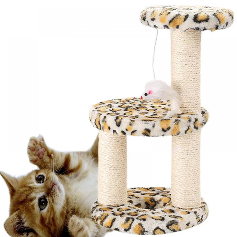 Shengshi 3 Layer Cat Tower Furniture Tree with Sisal, Covered round Scratching Posts Animals & Pet Supplies > Pet Supplies > Cat Supplies > Cat Furniture QCC0320   