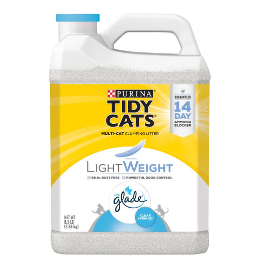 Purina Tidy Cats Low Dust Clumping Cat Litter, Lightweight Glade Clear Springs Multi Cat Litter, 8.5 Lb. Jug Animals & Pet Supplies > Pet Supplies > Cat Supplies > Cat Litter Nestlé Purina PetCare Company 8.5 lbs  