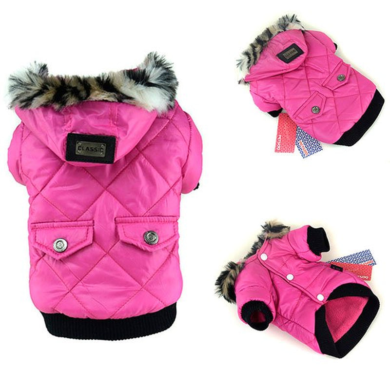 Small Pet Puppy Warm Winter Sweater Hoodie Clothes Doggy Cat Waterproof Thick Coat for Small Breed Dog like Chihuahua