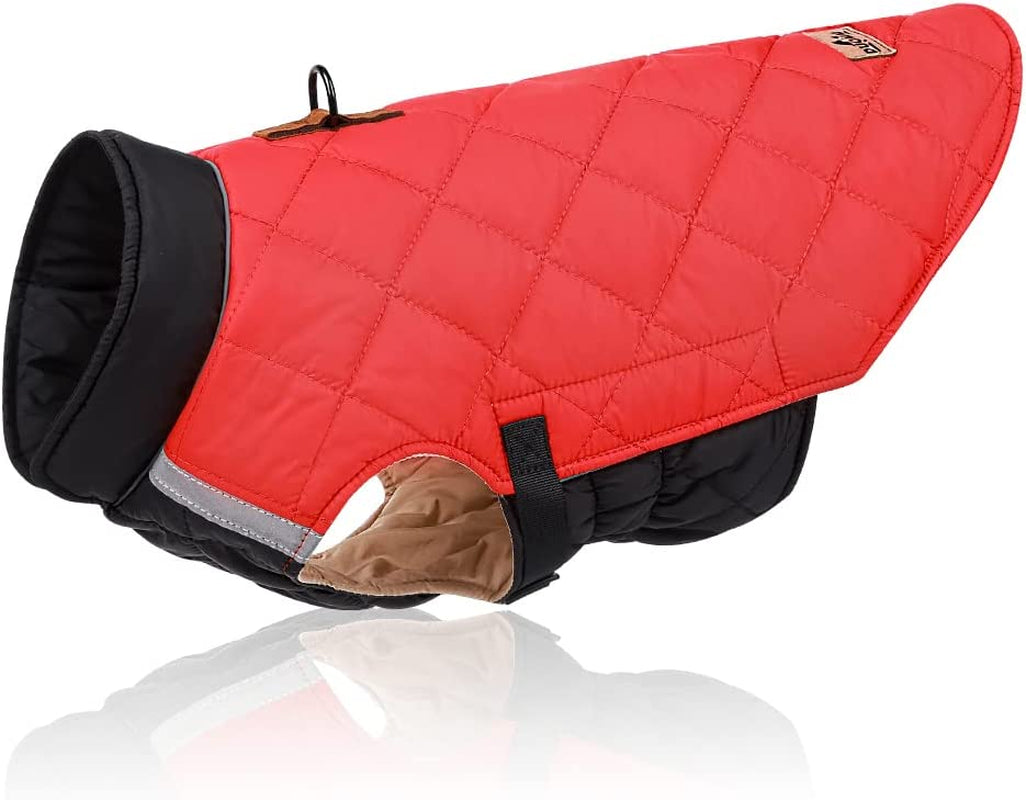 Dog Winter Jacket Vest, Dog Winter Warm Reflective Jacket with D-Ring,Waterproof Windproof Winter Dog Jacket, Cold Weather Coat for Medium Large Dogs(Red 3XL) Animals & Pet Supplies > Pet Supplies > Dog Supplies > Dog Apparel Garden Miller   