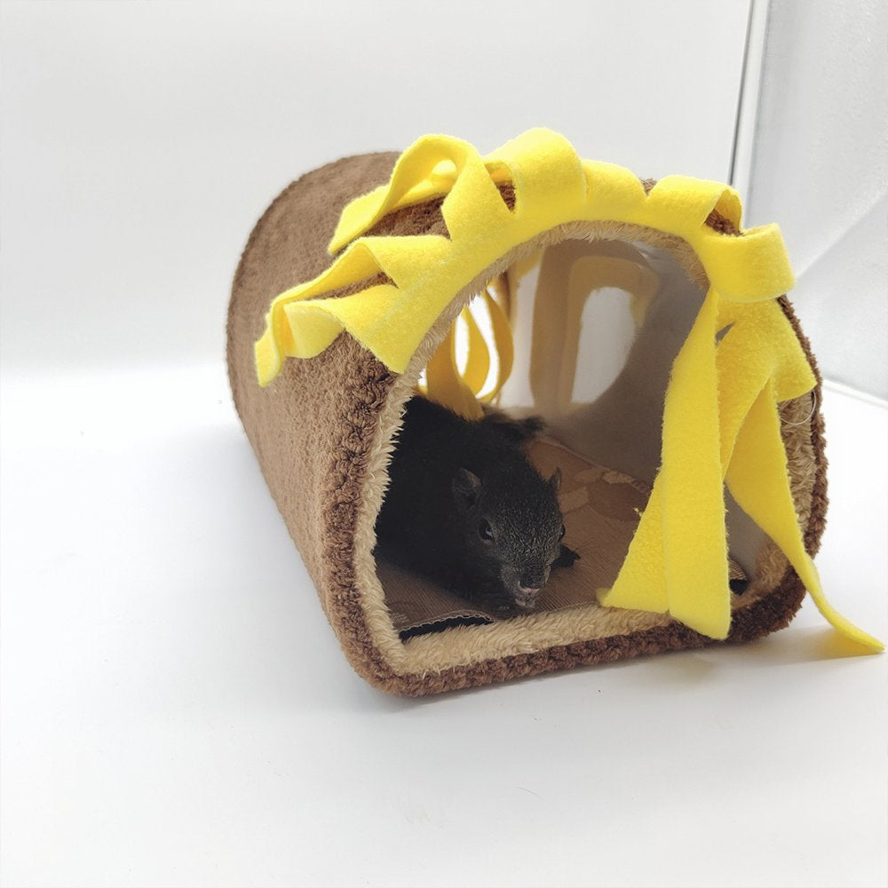 Guinea Pig Hideout Cave with Curtain and Swing with Curtain, Hamster Hideaway Tunnel, Small Animals Cage Accessories Sleeping Habitats Animals & Pet Supplies > Pet Supplies > Small Animal Supplies > Small Animal Habitats & Cages Eyourlife   