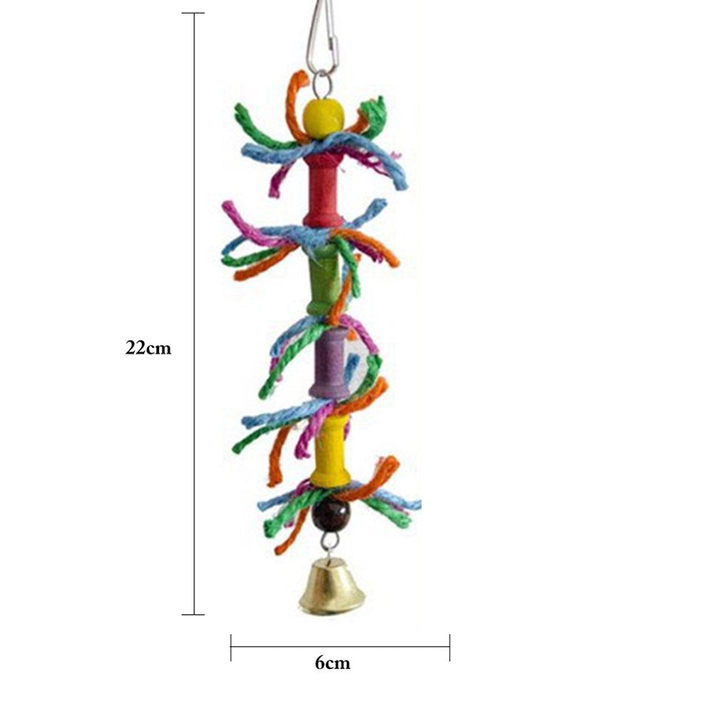 SYWAN 8Pcs Bird Parrot Toys,Hanging Bell Pet Bird Cage Hammock Swing Climbing Ladders Toy Wooden Perch Mirror Chewing Toy for Conures, Love Birds,Small Parakeets Cockatiels,Macaws Animals & Pet Supplies > Pet Supplies > Bird Supplies > Bird Ladders & Perches SYWAN   