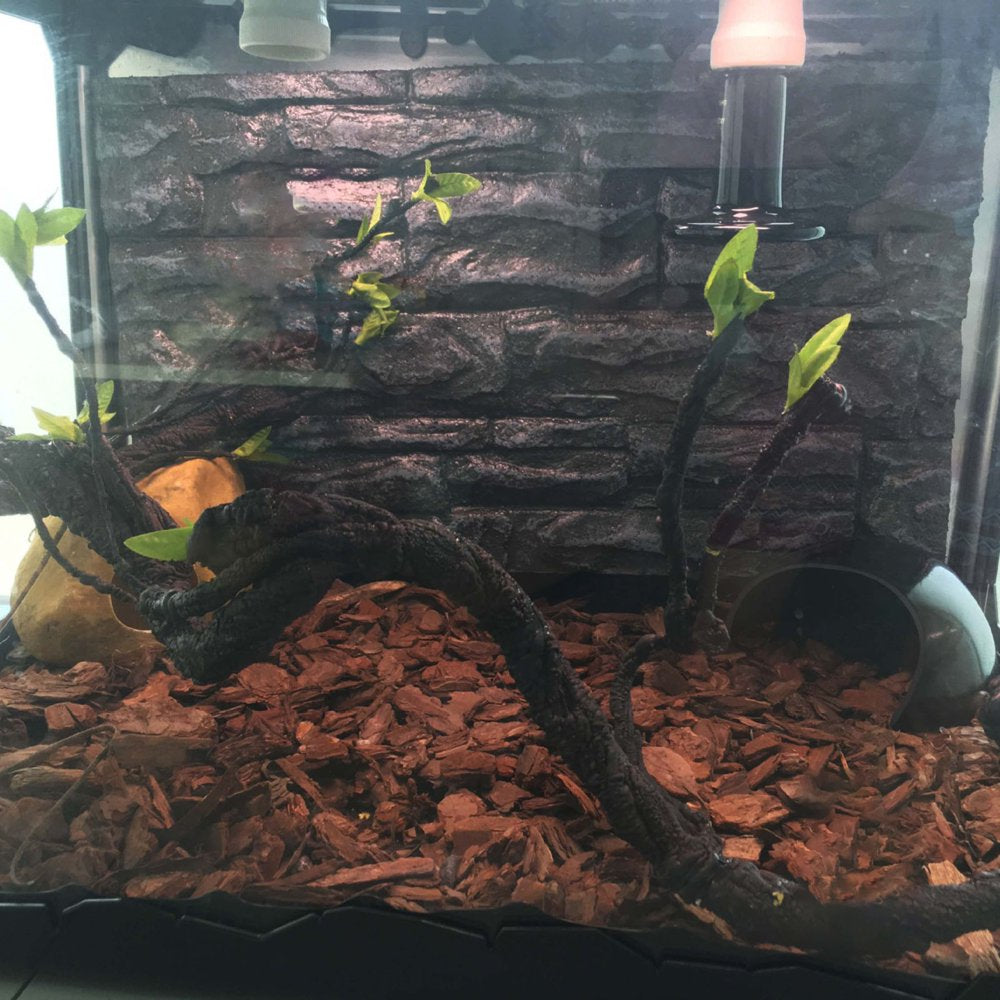 UDIYO Lizard Climbing Vines Fake Plant Breeding Tank Landscape Accessories Bearded Dragon Playing Toy Artificial Leaves Reptile Vines Terrarium Tank Reptile Habitat Decoration Pet Animals & Pet Supplies > Pet Supplies > Small Animal Supplies > Small Animal Habitat Accessories UDIYO   