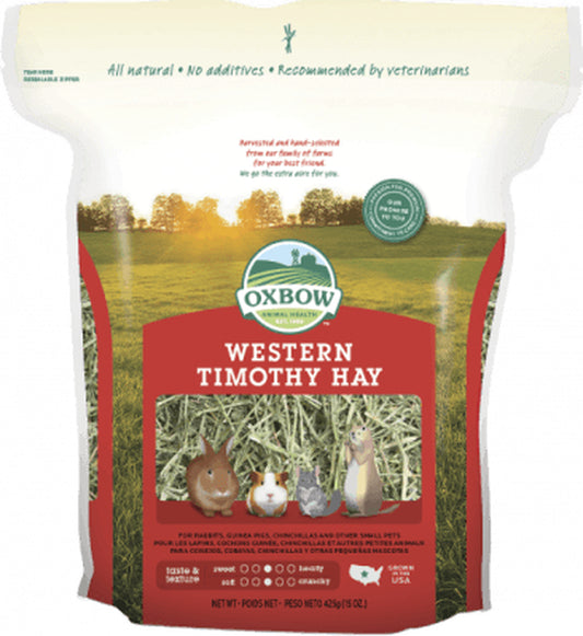 Oxbow Pet Products Western Timothy Hay Small Animal Food, 15 Oz. Animals & Pet Supplies > Pet Supplies > Small Animal Supplies > Small Animal Food Oxbow Animal Health   