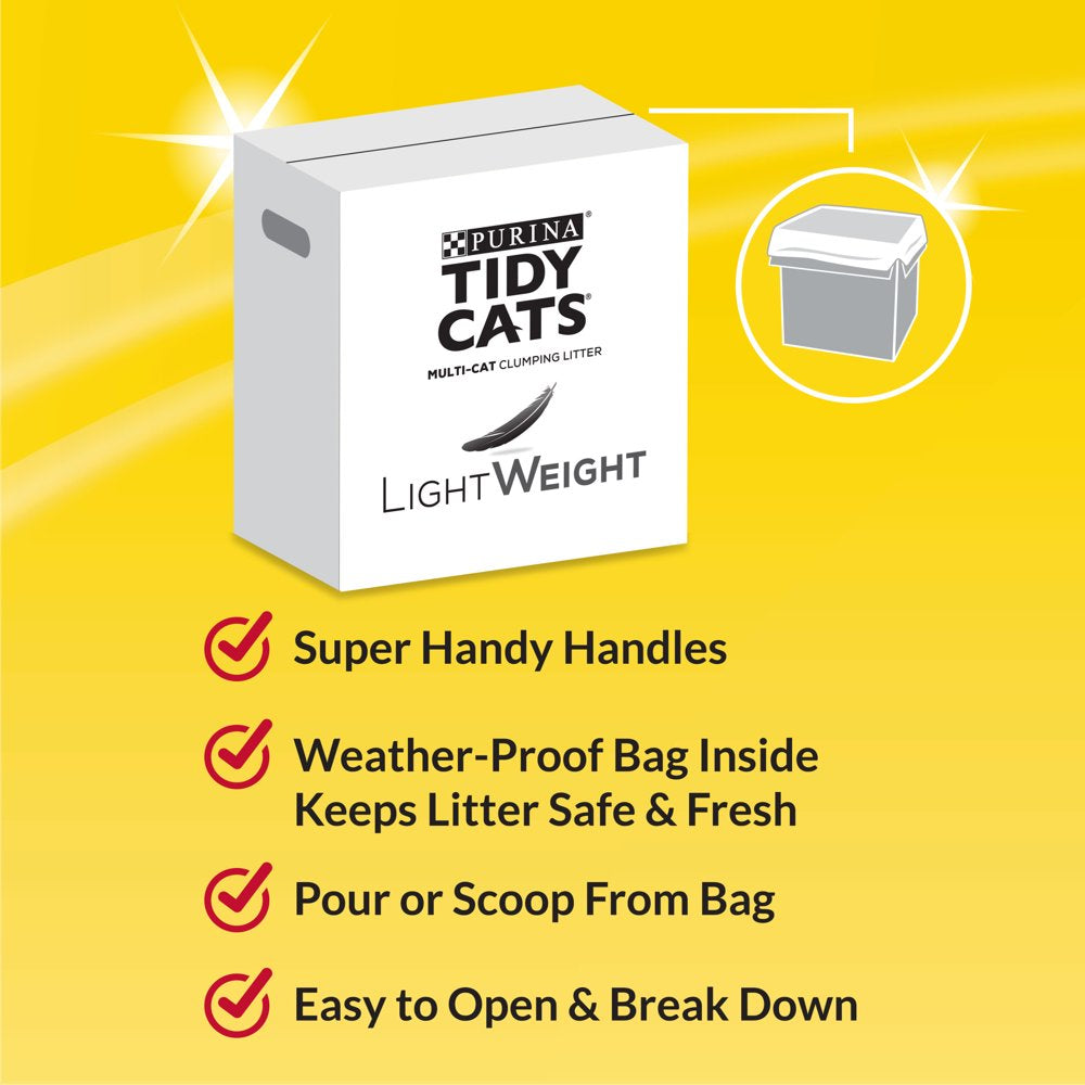 Purina Tidy Cats Low Dust Clumping Cat Litter, Lightweight Free & Clean Unscented, Multi Cat Litter, 17 Lb. Box Animals & Pet Supplies > Pet Supplies > Cat Supplies > Cat Litter Nestlé Purina PetCare Company   