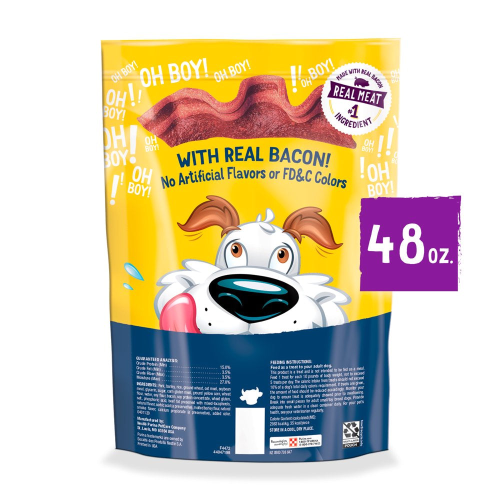 Purina Beggin' Strips Real Meat Dog Treats, Bacon & Beef Flavors, 48 Oz. Pouch Animals & Pet Supplies > Pet Supplies > Dog Supplies > Dog Treats Nestlé Purina PetCare Company   