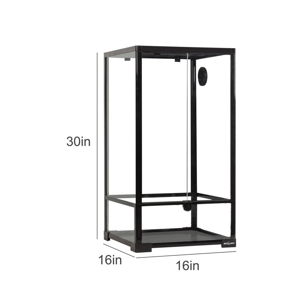 REPTI-ZOO Knock-Down Glass Vertical Terrarium, Front Double Opening Door Tank, Air Screen Cage, 16×16×30-Inches Animals & Pet Supplies > Pet Supplies > Reptile & Amphibian Supplies > Reptile & Amphibian Substrates ETAN PET SUPPLIES INC   