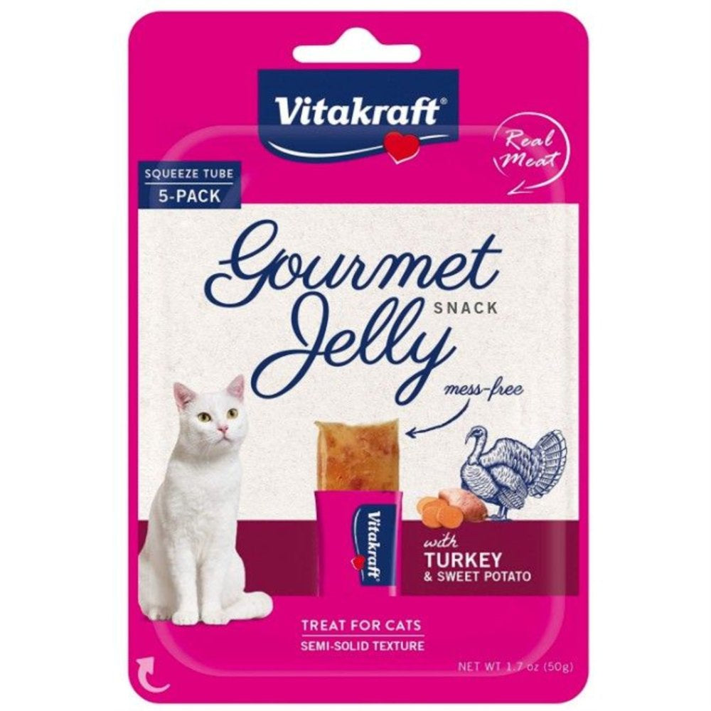 Vitakraft Gourmet Jelly Cat Treat with Turkey and Sweet Potato Animals & Pet Supplies > Pet Supplies > Cat Supplies > Cat Treats Vitakraft   