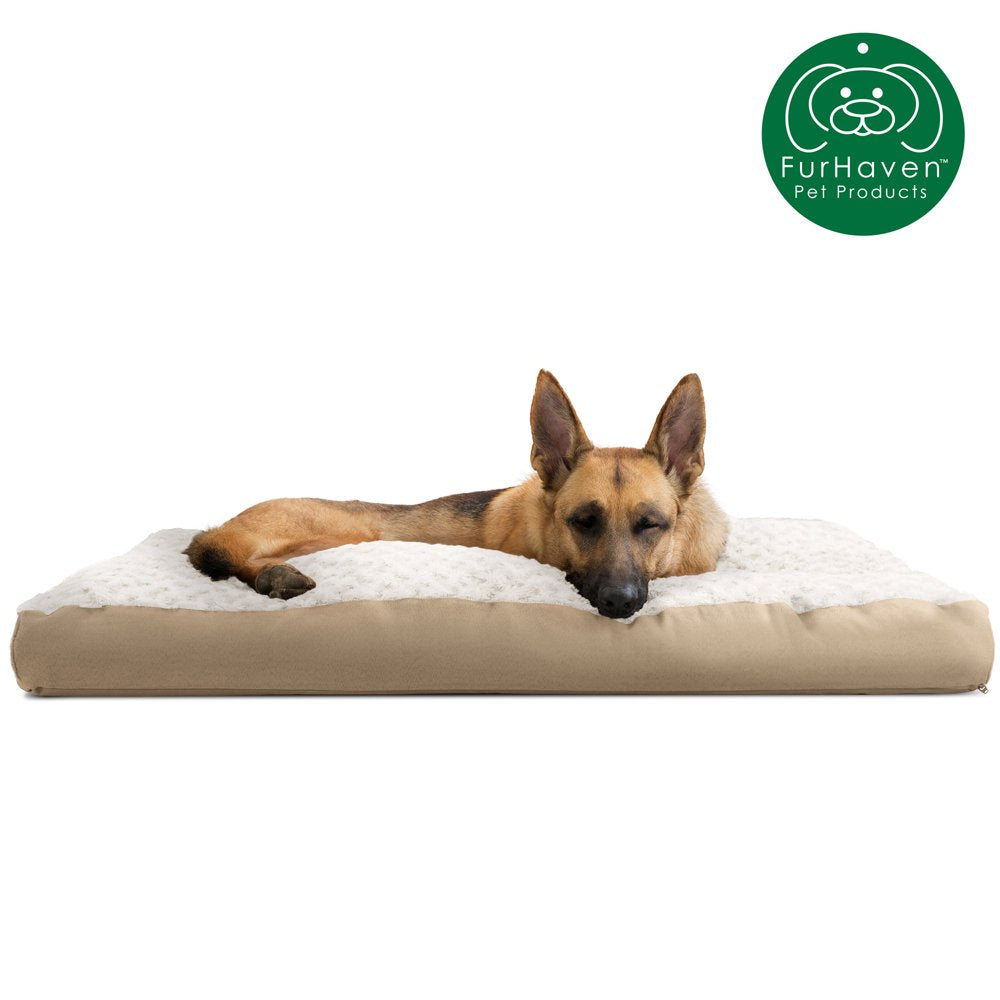 Furhaven Pet Products | Deluxe Plush Pillow Pet Bed for Dogs & Cats, Chocolate, Large Animals & Pet Supplies > Pet Supplies > Cat Supplies > Cat Beds FurHaven Pet XL Cream 